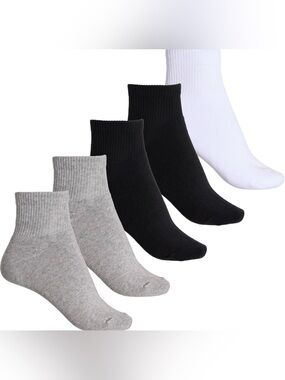 CONSCIOUS CONNECTION Full Cushioned Organic Cotton Blend Quarter Crew Socks 5pk